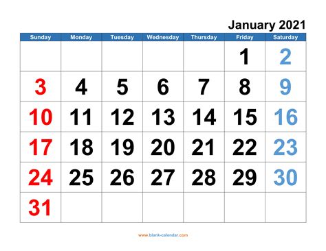 Monthly Calendar 2021 | Free Download, Editable and Printable