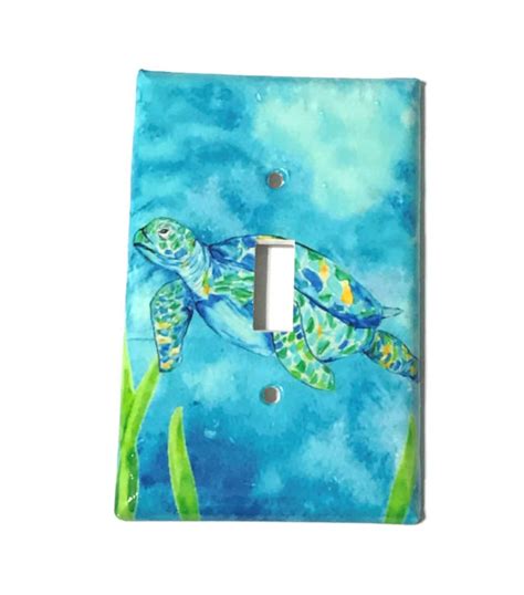 Sea Turtle Light Switch Cover Turtle Switchplate Ocean Etsy