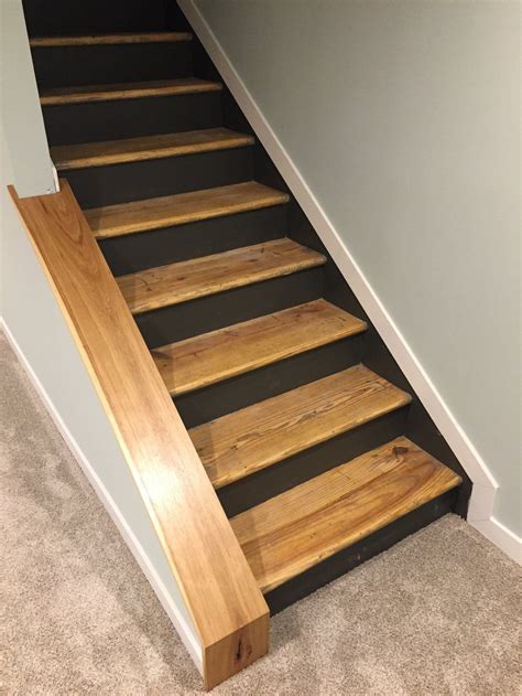 Staircase Remodel Diy Basement Stair Transformation — Revival