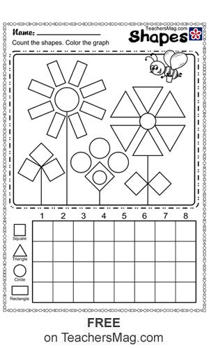 Shape Tracing And Counting Worksheets