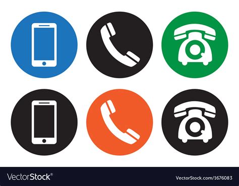 Telephone Icons Royalty Free Vector Image Vectorstock