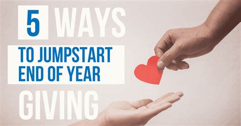 5 Awesome Ideas To Jump Start Your Year End Fundraising Campaigns Kc