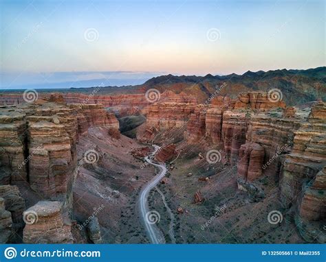 Charyn Canyon In South East Kazakhstan, Taken In August 2018 Taken In Hdr Stock Image - Image of 