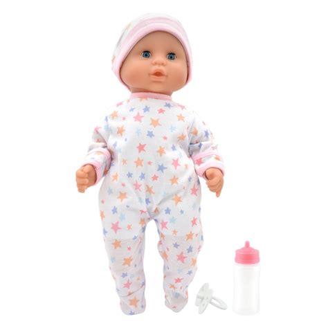 Dolls World Soft Bodied Baby Doll Joy With Accessories 38cm Dolls