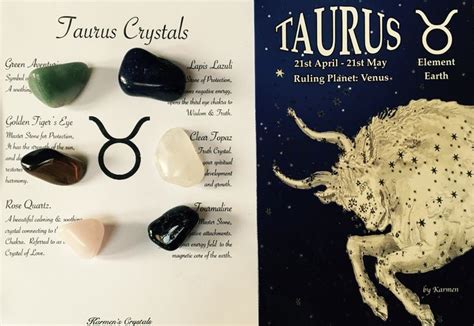 Taurus Crystal Set Taurus Gemstone Set Taurus Birthstone Set