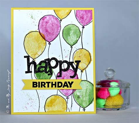 Watercolour Stamping Birthday Card Me And My Daily Papercraft