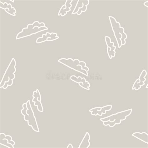 Seamless Background Two Cloud Gender Neutral Baby Pattern Simple