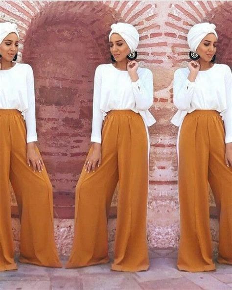 How To Wear Palazzo Pants With Hijab Hijab Fashion Fashion Turkish