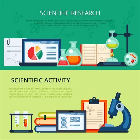 Premium Vector Scientific Research Banner Set