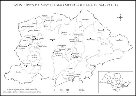 Mapas Para Colorir Regi O Metropolitana De S O Paulo