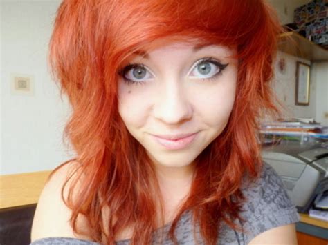 Cute Eyeline Girl Orange Orange Hair Image 424340