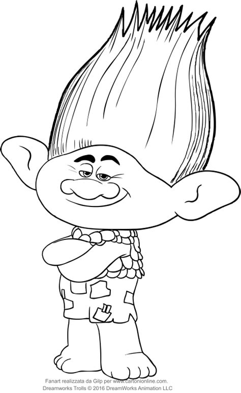 Cute trolls coloring pages bringing positive messages coloring pages. Branch from the Trolls coloring pages