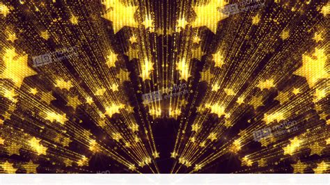 Shimmer Gold Animated Sparkles Star Glitter Elegant Background Stock