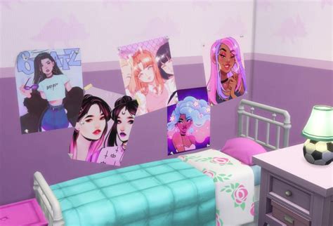 Cute Girl Posters For The Sims 4 • Bgc • 3 Different Poster
