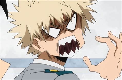 Angry Bakugou Hero My Hero Academia Anime