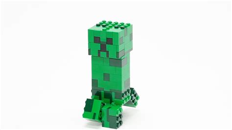 How To Build A Minecraft Creeper With Lego Bricks Tutorial Youtube