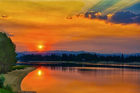 Lake Cascade Hd Sunset Wallpaper Hd Nature 4k Wallpapers Images