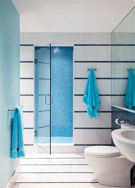 With these tips in mind, consider customizing a shower floor (perhaps even up the sides) with tiny glass tile squares to create. 40 blue glass bathroom tile ideas and pictures 2020
