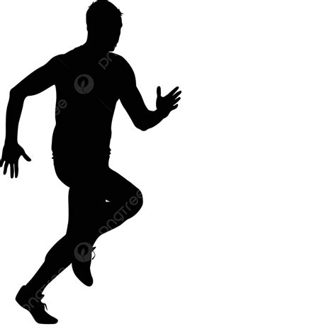 Silhouettes Runners On Sprintmen Vector Illustration Roadway Runner