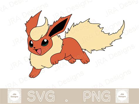 Flareon Svg And Png Pokemon Svg Cricut Cut File Etsy Israel