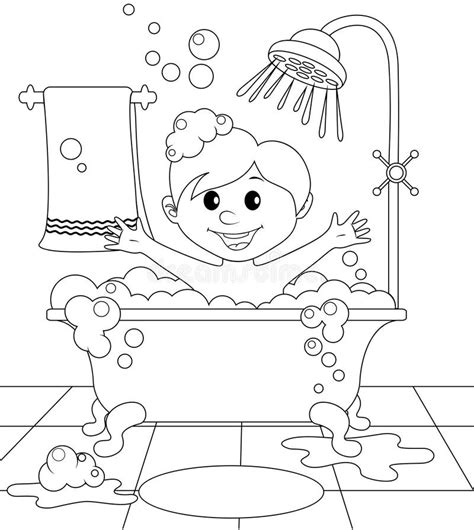 Bathroom Coloring Stock Illustrations 581 Bathroom Coloring Stock