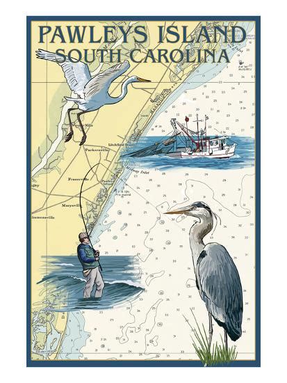 Pawleys Island South Carolina Nautical Chart Posters Lantern