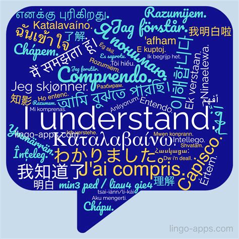 How To Say I Understand In 50 Different Languages LingoCards