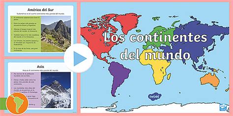 Presentación Los Continentes Del Mundo Teacher Made