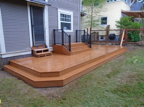 Composite Deck With Wrap Around Step Deck Masters Llc