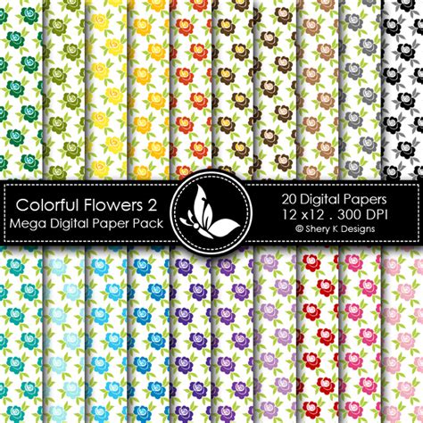 Colorful Flowers 2 Basic Pack Shery K Designs