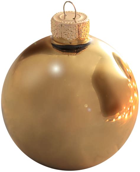 Christmas Decorations 2 Antique Gold Ball Ornament Shiny Finish