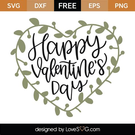 Free Happy Valentine's Day SVG Cut File - Lovesvg.com