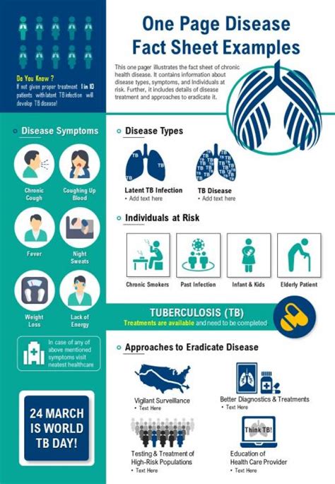 One Page Disease Fact Sheet Examples Presentation Report Ppt Pdf