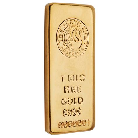 1kg Gold Cast Bar The Perth Mint