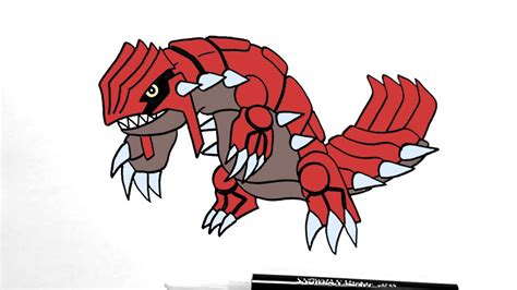 How To Draw Groudon From Pokemon Youtube