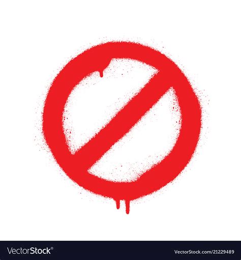 No Sign Empty Red Crossed Out Circle Royalty Free Vector
