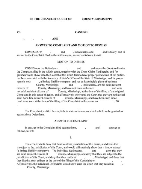 State Of South Carolina In The Court Of Common Pleas County Form Fill