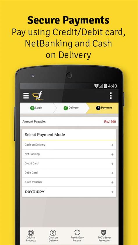 Go to the app menu → payment methods and tap link card (or add card). Flipkart - Android Apps on Google Play