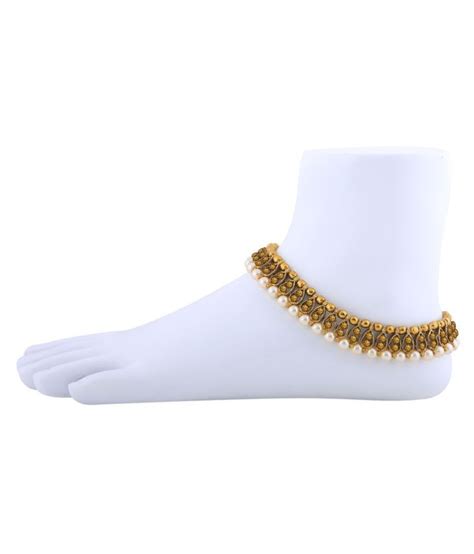 Antique Golden Kundan Anklet For Women And Girl Buy Antique Golden