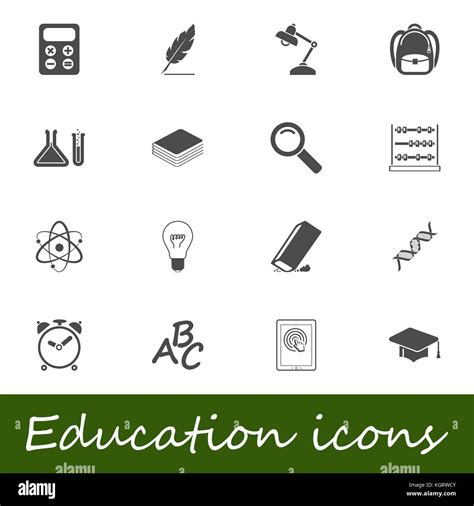 Education Icons Vector Illustration Stock Vector Image And Art Alamy