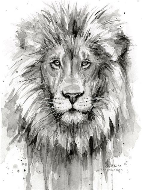 Lion Art Lion Art Print Lion Wall Art Jungle Animal Safari Animal