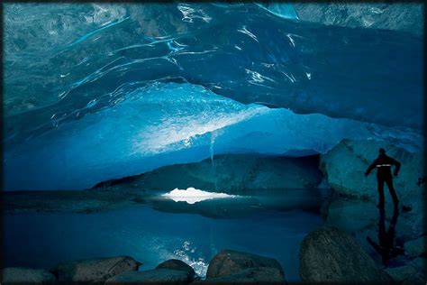 Ice Cave By Kim Walker Ice Cave Norway Landscape Under The Ocean