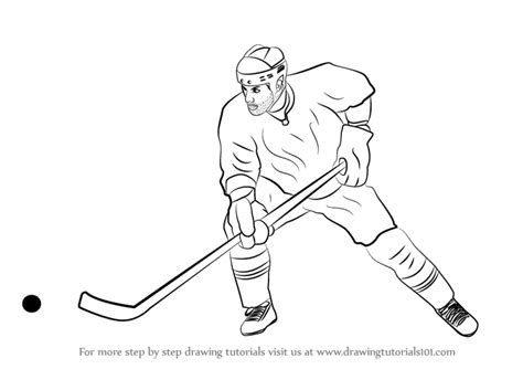 Continue the line across the top of the face to fully enclose the irregular shape of the hockey helmet. Learn How to Draw Ice Hockey Player (Other Sports) Step by ...
