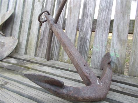 Nautical Antique Cast Iron Boat Anchor By Capnzedscollectibles