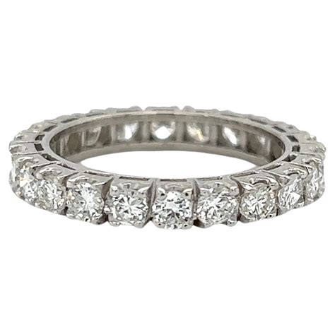 Multi Color Diamond Platinum Band Ring Estate Fine Jewelry For Sale At