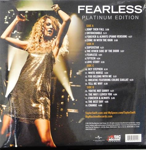 Fearless Platinum Edition Just For The Record