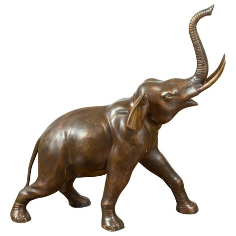 Art Objects Bronze Elephant Sculpture Pe