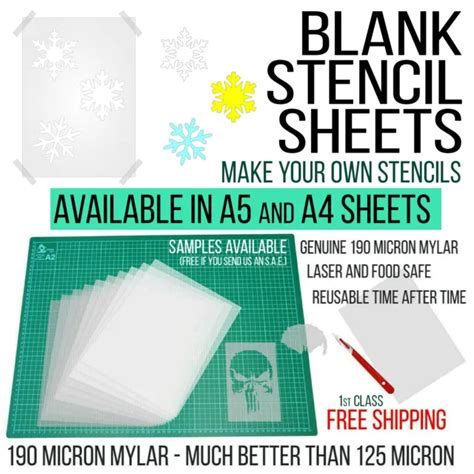 Blank Plastic Bulk Stencil Sheets Make Your Own Stencils Mylar Cake