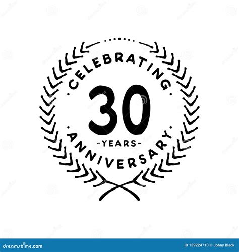 30 Years Design Template 30th Vector And Illustration Stock Vector