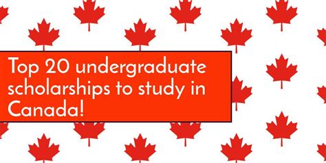 Top 20 Undergraduate Scholarships to Study in Canada - Jamboree